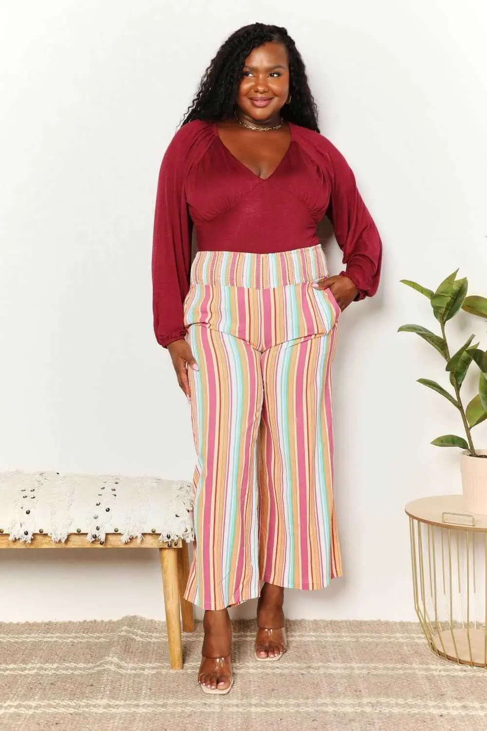 Chic striped pants with pockets - Love Salve